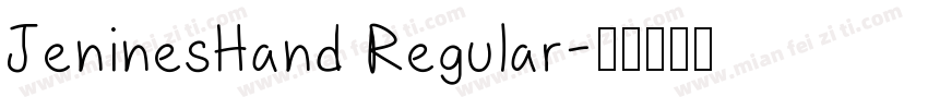 JeninesHand Regular字体转换